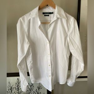 Ralph lauren non iron plain basic blank button up down shirt